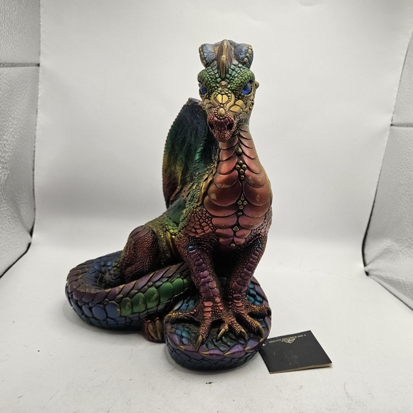 Rare Retired Windstone Editions Male Dragon Peña W/tags No Box 9" Used Condition - Picture 1 of 14